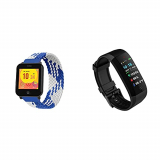 Goqii Smart Vital Junior For Kids, Spo2, Body Temperature And Sleep Tracker (Blue And White)+Goqii Vital 4.0 Oximeter , Heart Rate & Body Temperature Monitoring With 3 Months Personal Coaching