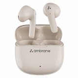 Ambrane Dots Mist True Wireless Earbuds With 22 Hours Playtime, 46Ms Low Latency For Gaming,Noise Reduction Technology, 13Mm Drivers With Boostedbass™, Bluetooth V5.1, Ipx4 Splash Proof (Cosmic Beige)