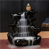 Ecraftindia Dropping Fountain Design Smoke Backflow Cone Incense Holder Decorative Showpiece With 10 Free Smoke Backflow Scented Cone Incenses