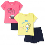 Amazon Brand – Jam & Honey Baby-Girl’S Overalls (Gshosetpo2-Hs_Multicolor 5_9-12 Months)