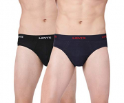 Levi’S Men’S 100 Ca Regular Fit Solid Brief (Pr79956_Black,Navy_Xl)
