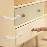 Babypro Lab Tested – Certified (Pack Of 6) Multi-Utility Safety Locks For Babyproofing Cabinets, Drawers, Cupboards, Refrigerators And Toilet Seats With Extra Strong Tape