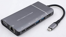 Hoc Techologies Ht-Hvau32Lsp Type-C Multi Functional Adapter 8 In 1