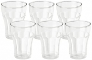 Amazon Brand – Solimo Set Of 6 Plastic Glasses, 250 Ml Each, Transparent