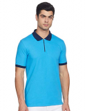 Amazon Brand – Symbol Men’S Solid Regular Polo Shirt (Spk-23_Lagoon Blue L)