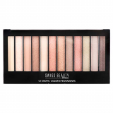 Swiss Beauty Pro Fearless Exotic Colors Eyeshadow Palette |Matte, Semi-Matte & Shimmering Eyeshadow Colors | Long Wearing And Easily Blendable Eye Makeup Palette | 12 Colors, 18G |