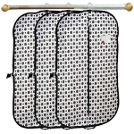 Heart Home Polka Dots Printed 3 Pieces Foldable Non Woven Men’S Coat Blazer Cover (Black & White)- Heart3929