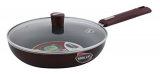 Nirlep By Bajaj Electricals, Selec+ J Class, Non Stick Induction Fry Pan With Lid, 28 Cm, Ijfp28
