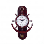 Ecraftindia Retro Anchor Pendulum Wall Clock (30 Cm X 2.54 Cm X 38 Cm, Brown)