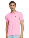 Van Heusen Men’S Solid Regular Fit Polo (Vskp517S011423_Pink_S)