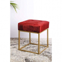 Homestop Living World Deco Stool Metal Foot Maroon 36X36 Cms (206494343,Maroon,Free Size)