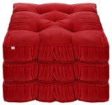 Heart Home Microfiber Square Chair Pad/Cushion For Office, Home Or Car Sitting-Pack Of 3, 18 * 18 Inch (Maroon)