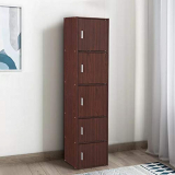 Hometown Albert Engineered Wood Multipurpose Cabinet In Cherry Brown & Walnut Colour