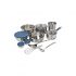 Homestop Ivy Round Metallic Induction Bottom Glam Cookware Set Of 6 Pieces (Silver_Free Size)