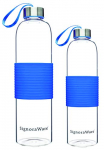 Signoraware Aqua Star 750Ml With Silicon And Aqua Star 550Ml With Silicon (Combo Borosilicate Glass), 750Ml+550Ml, Set Of 2, Clear