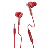 Zebronics Zeb-Bro In Ear Wired Earphones With Mic, 3.5Mm Audio Jack, 10Mm Drivers, Phone/Tablet Compatible.(Red)
