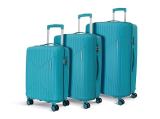 Kamiliant By American Tourister Savvy|Trolley Bag Set Of 3 (55+70+80 Cms) For Travel| Hard Case Polypropylene (Pp) Suitcase|360° 8-Wheel Spinner Luggage Trolley|Combination Lock|Sea Blue