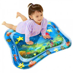 Fitsense Inflatable Tummy Time Leakproof, Fun Activity Indoor And Outdoor Water Play Mat For Baby (Blue)