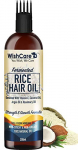 Wishcare® Fermented Rice Hair Oil – With Deep Root Hair Applicator- Increases Strength & Promotes Growth – 200 Ml – No Mineral Oil, Silicones & Synthetic Fragrance