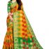 Toriox Woven, Floral Print, Embellished Fashion Poly Silk, Lycra Blend Saree(Orange)